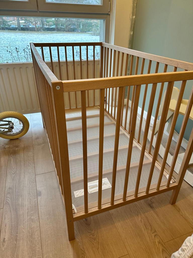 Kinderbedje met matras, ongebruikt, Kinderen en Baby's, Babyparken, Ophalen, Nieuw, Rechthoekig