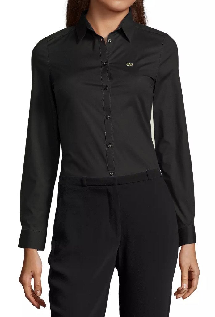 Lacoste Hemd Dames Slim Fit 3 Kleuren Lange Mouwen XS-XXL, Neuf, Taille 46/48 (XL) ou plus grande, Autres couleurs, Lacoste