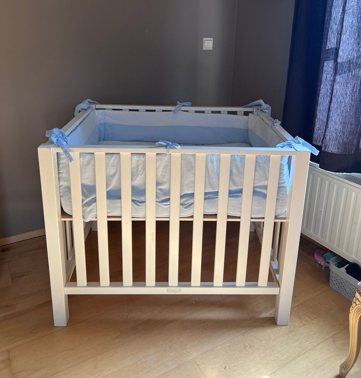 Babypark Bopita wit met omrander en matras, Kinderen en Baby's, Ophalen, Gebruikt, Rechthoekig, In hoogte verstelbaar