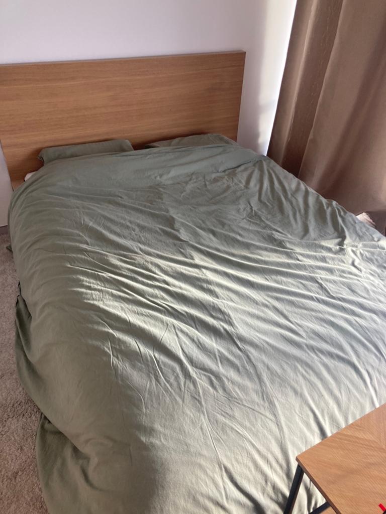 Bed met bedlades, lattenbodem en matras, Ophalen, Zo goed als nieuw, 200 cm, 160 cm