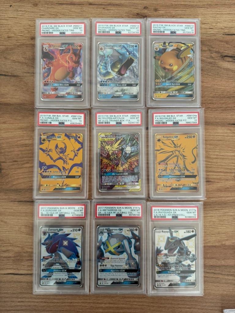 Hidden fates set allemaal psa 10, Hobby en Vrije tijd, Verzamelkaartspellen | Pokémon, Ophalen, Zo goed als nieuw, Meerdere kaarten