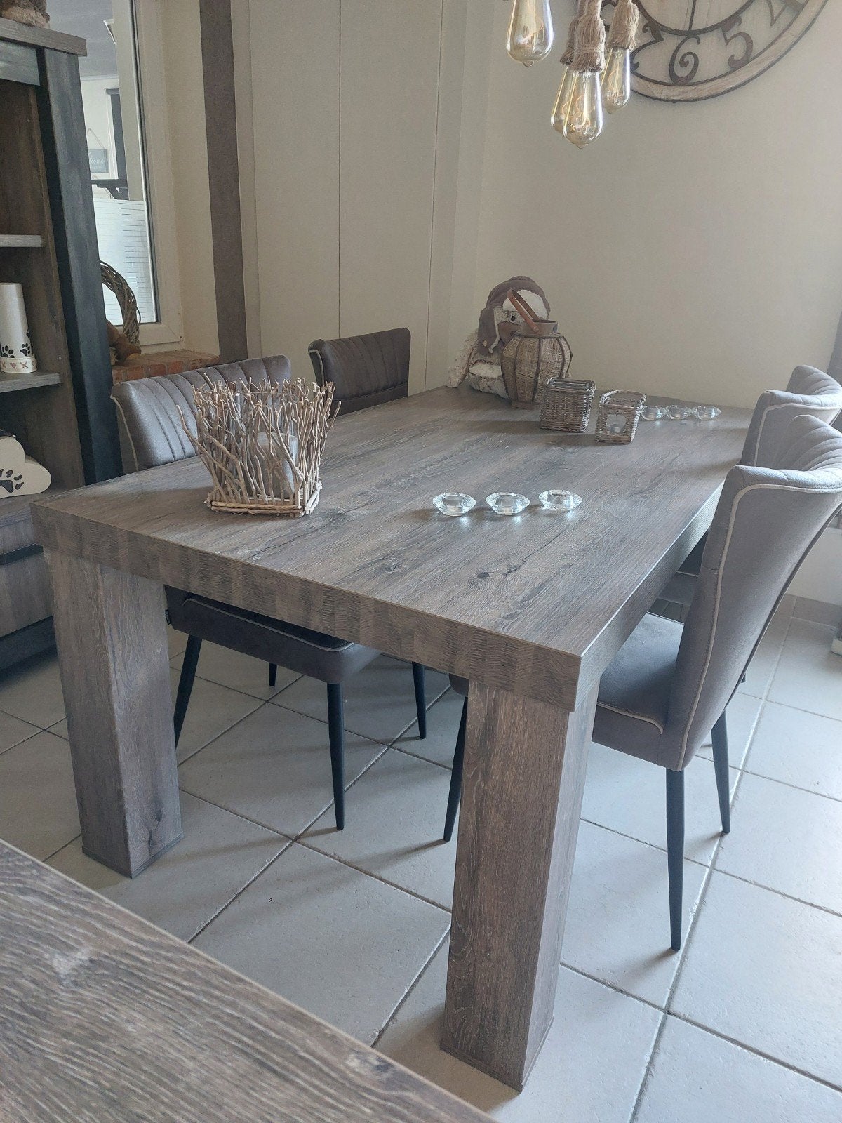 Eetkamertafel met 4 stoelen NIEUW !!, Huis en Inrichting, Tafels | Eettafels, Ophalen