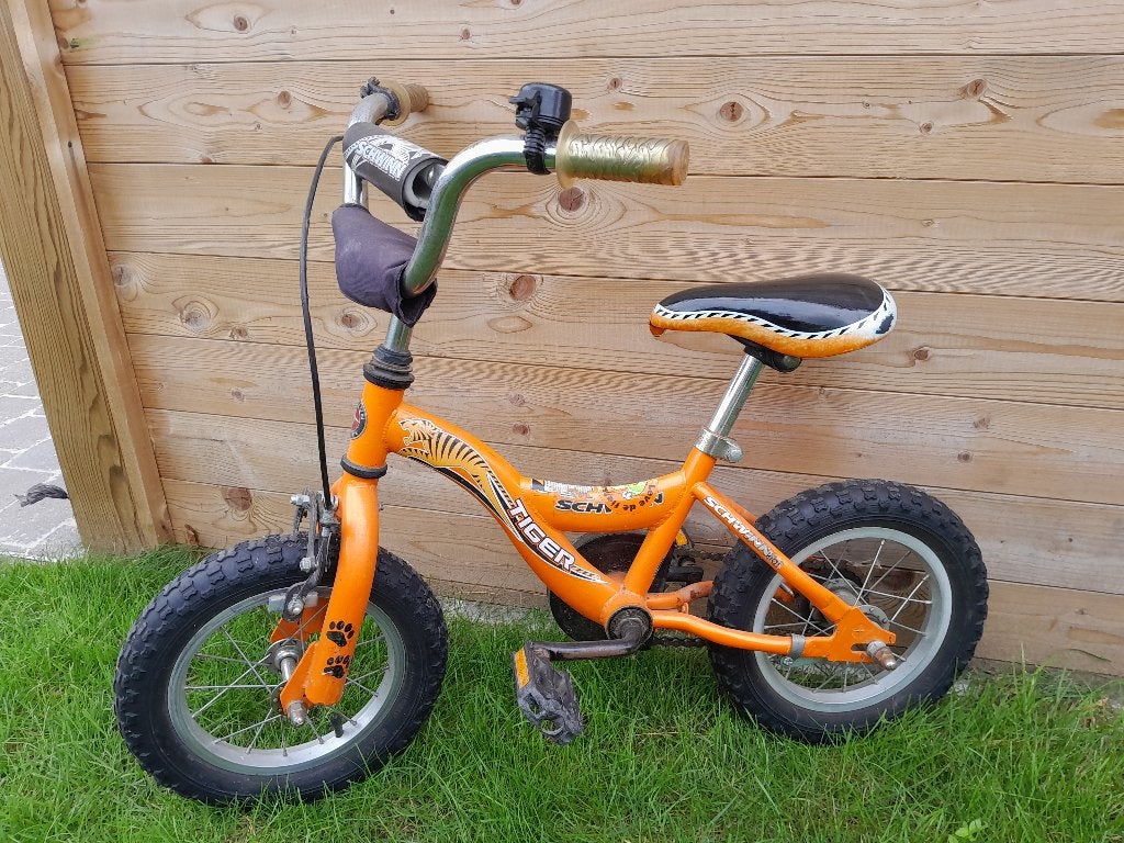 Schwinn Tiger kinderfiets, Fietsen en Brommers, Fietsen | Kinderfietsjes, Ophalen, Gebruikt, Velgrem, Minder dan 16 inch