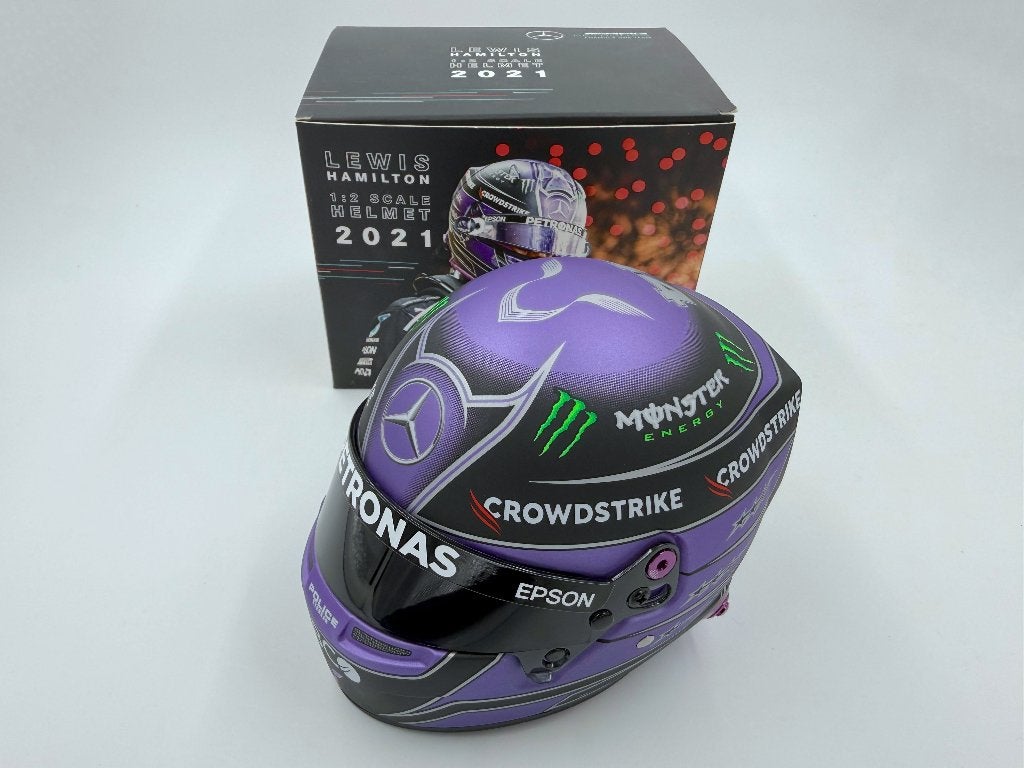 1/2 casque helmet F1 Hamilton 2021 Mercedes, Enlèvement ou Envoi, Comme neuf