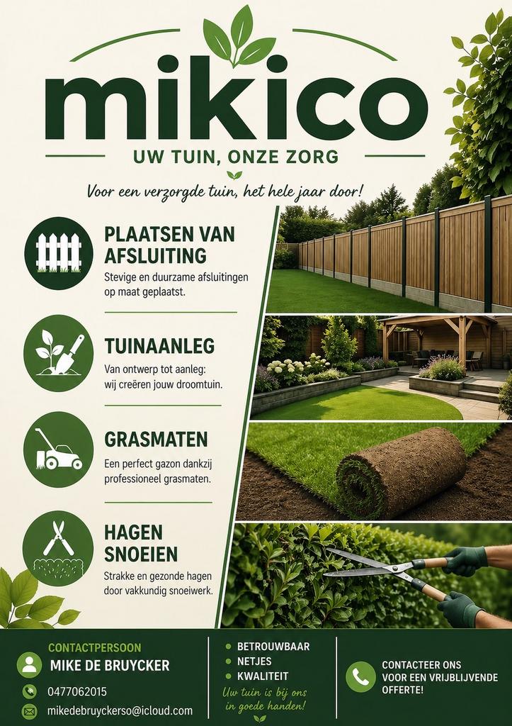 Alle tuinwerken voor u tuin over heel belgie, Onderhoud of Restauratie
