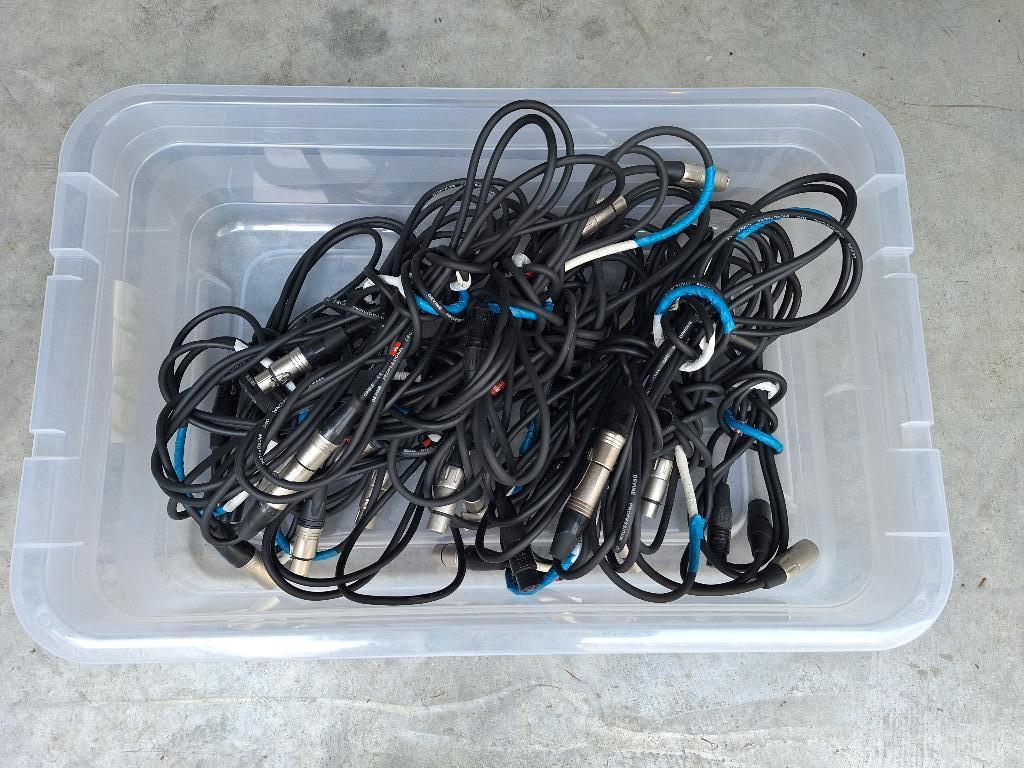 te koop DMX kabels 16 stuks van 3.0 meter, Enlèvement, Comme neuf, Lumières