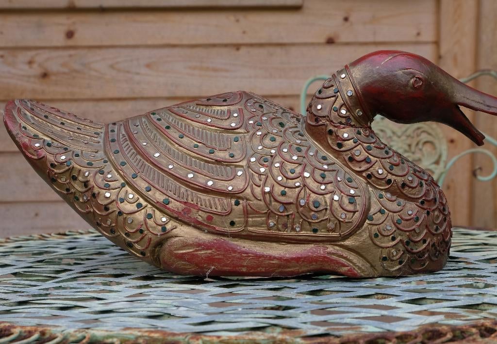 canard deco en bois sculpté, Enlèvement ou Envoi