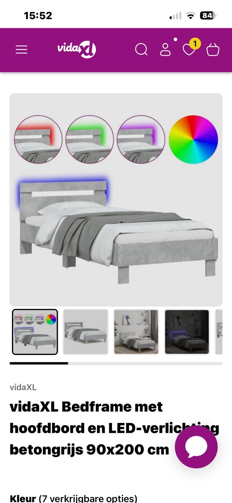 1 persoonsbed, Huis en Inrichting, Slaapkamer | Bedden, Ophalen, Nieuw, Eenpersoons, Grijs