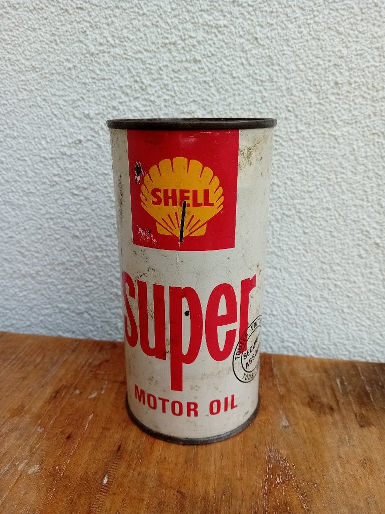 Zeldzaam olieblik SHELL Super Motor Oil, Ophalen of Verzenden, Gebruikt
