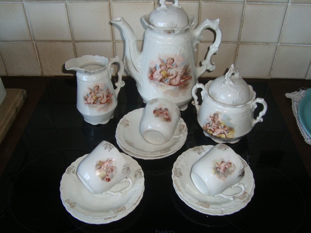 Porseleinen koffieservies. Rond 1900., Antiek en Kunst, Ophalen