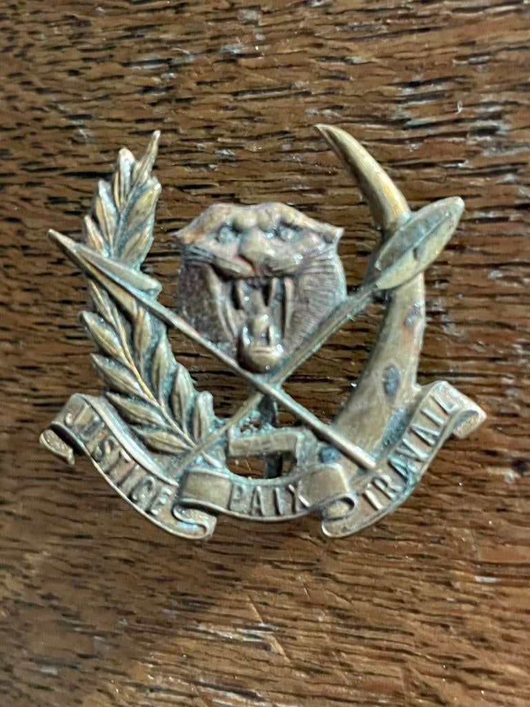 Écusson de béret d'infanterie du Zaïre, Collections, Envoi, Armée de terre, Emblème ou Badge