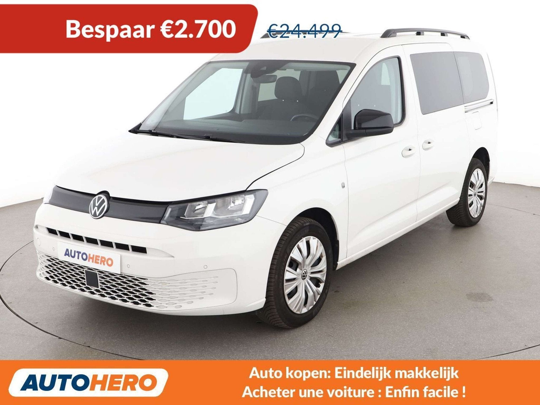 Volkswagen Caddy 2.0 TDI Maxi (bj 2024, automaat), Start-stop-systeem, Gebruikt, Wit, 5 deurs