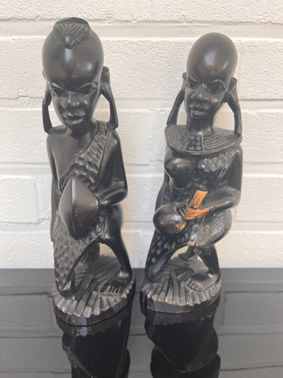 Set handgesneden Afrikaanse houten beelden uit Kenia, Maison & Meubles, Accessoires pour la Maison | Statues de Bouddha, Enlèvement