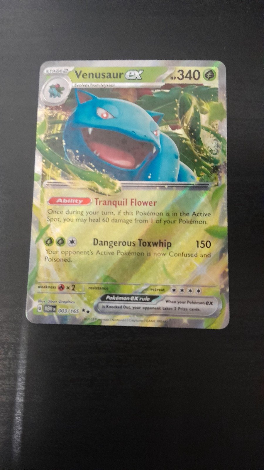 Carte des Pokémon Venasaur, Enlèvement