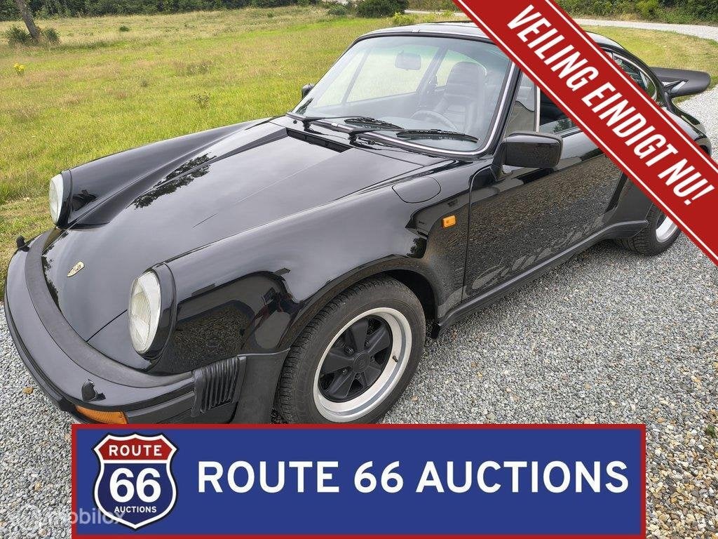Porsche 930 Turbo | 1977 | Route 66 Auctions, Auto's, Zwart, Bedrijf, Overige carrosserie, Porsche