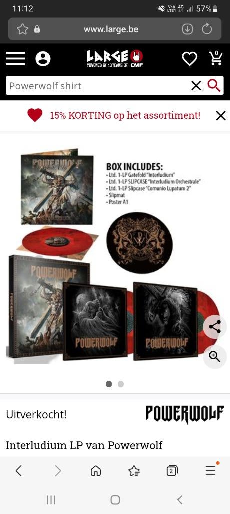 Powerwolf vynl, Ophalen, Nieuw