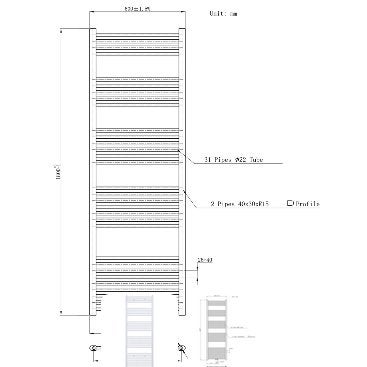 sèche serviette, Neuf, 500 à 800 watts, Enlèvement, 80 cm ou plus