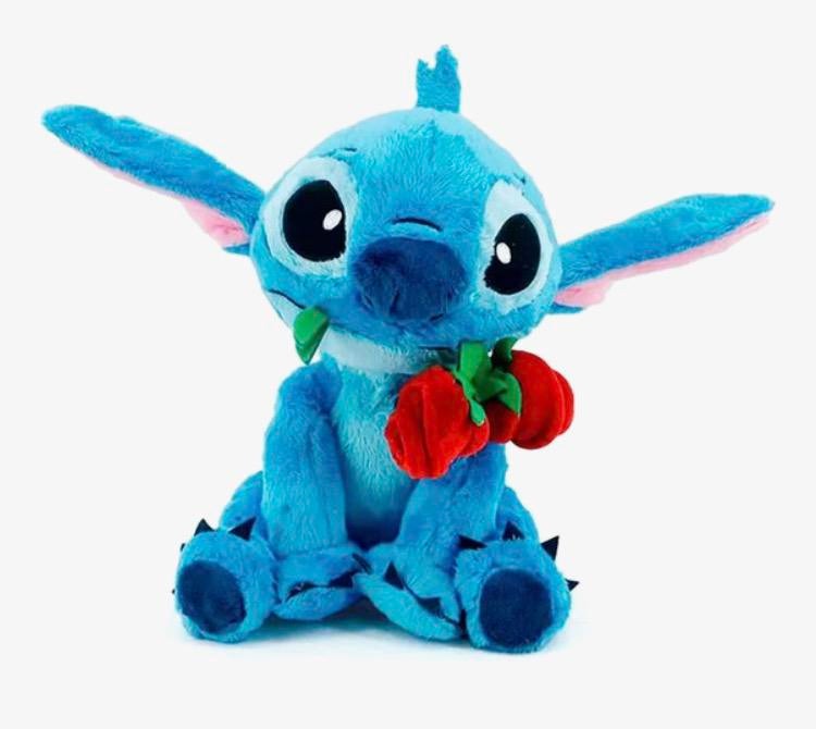 Stitch met roos, Ophalen, Disney, Beer, Blauw