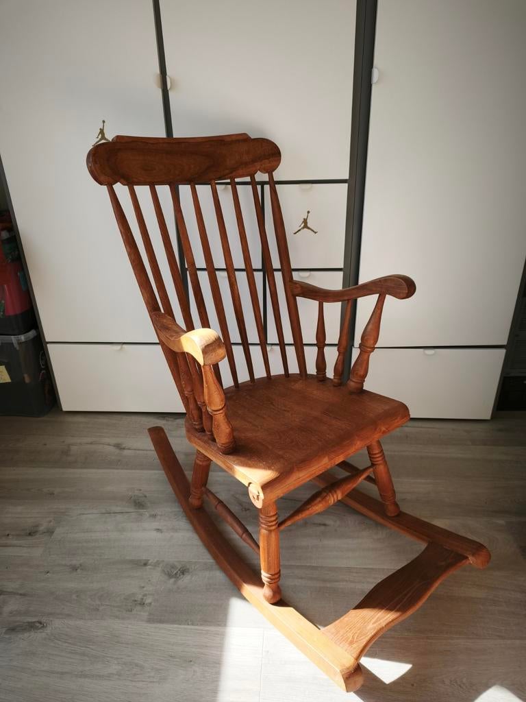 Fauteuil à bascule en bois vintage/fauteuil à bascule/fauteu, Enlèvement