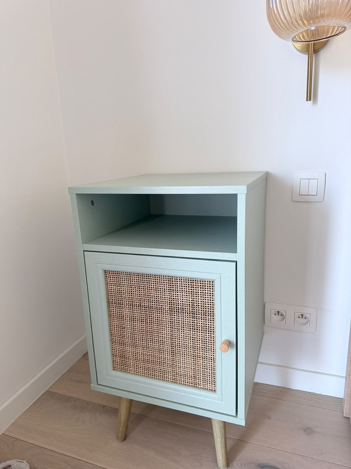 Kleurrijk nachtkastje., Ophalen, Gebruikt, Minder dan 45 cm, 70 cm of meer