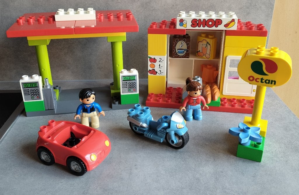 lego duplo tankstation, Ophalen of Verzenden, Gebruikt, Duplo