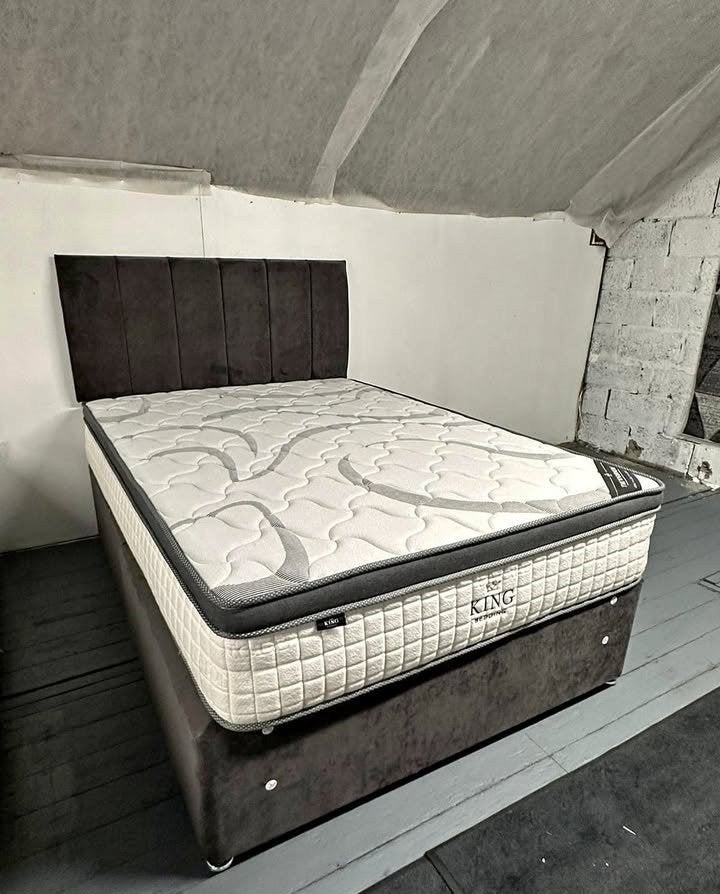 Nouveau lit simple/double + matelas, Envoi, Neuf, Deux personnes, Autres couleurs
