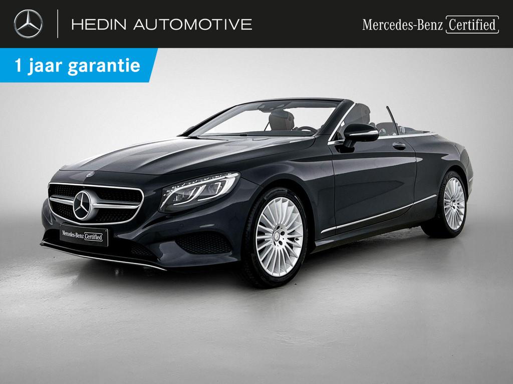 Mercedes-Benz S-klasse 500 Cabrio AMG Line | Geventileerde &, Auto's, Open dak, Cabriolet, Zwart, Onderhoudsboekje