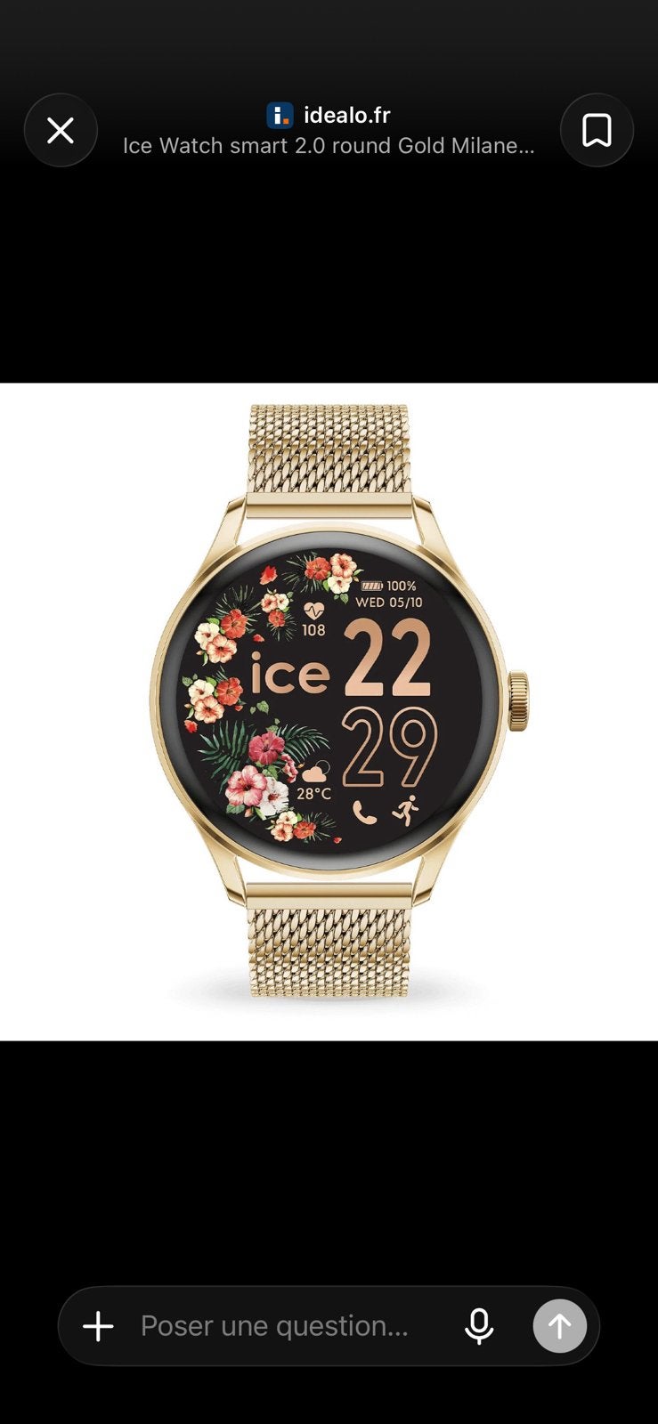 Ice Watch connecter Ronde Gold, Bijoux, Sacs & Beauté, Enlèvement, Comme neuf