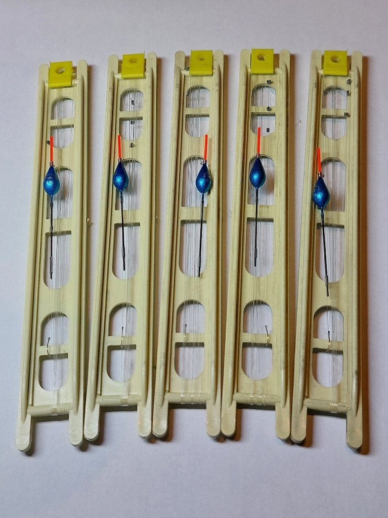 Set de 5 lignes de pêche au corégone faites maison 115, Sports nautiques & Bateaux, Enlèvement ou Envoi, Neuf, Ligne fixe