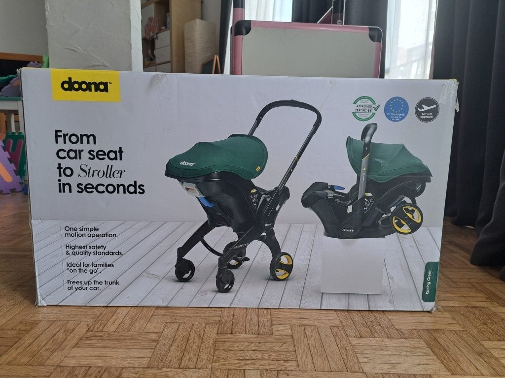 Doona+ siège auto & poussette Racing Green, Autres marques, Ceinture de sécurité, Comme neuf, Protection latérale