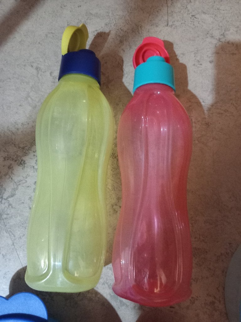 2 gourdes & 2 contenants rond Tupperware, Comme neuf, Enlèvement, Boîte, Compatible lave-vaisselle