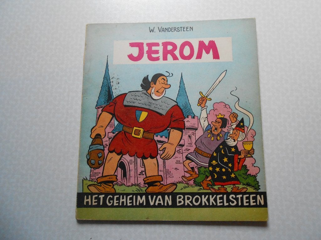 Jerom 1 Het geheim van Brokkelsteen 1962 1ste druk., Gelezen, Willy Vandersteen, Eén stripboek, Ophalen of Verzenden