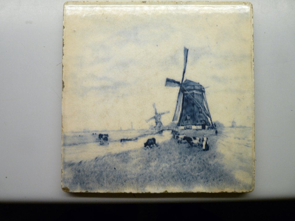 8 oude tegels delft handgeschilderd  - zie foto's !!!, Antiek en Kunst, Ophalen of Verzenden