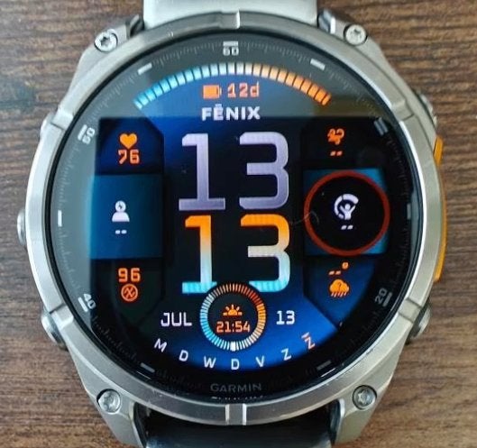 Garmin Fenix 8 AMOLED 47mm Sapphire/Titaan., Handtassen en Accessoires, Sporthorloges, Ophalen of Verzenden, Hoogte, Gebruikt