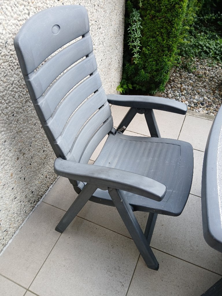set de jardin, Jardin & Terrasse, Enlèvement, Utilisé, Synthétique, Pliant