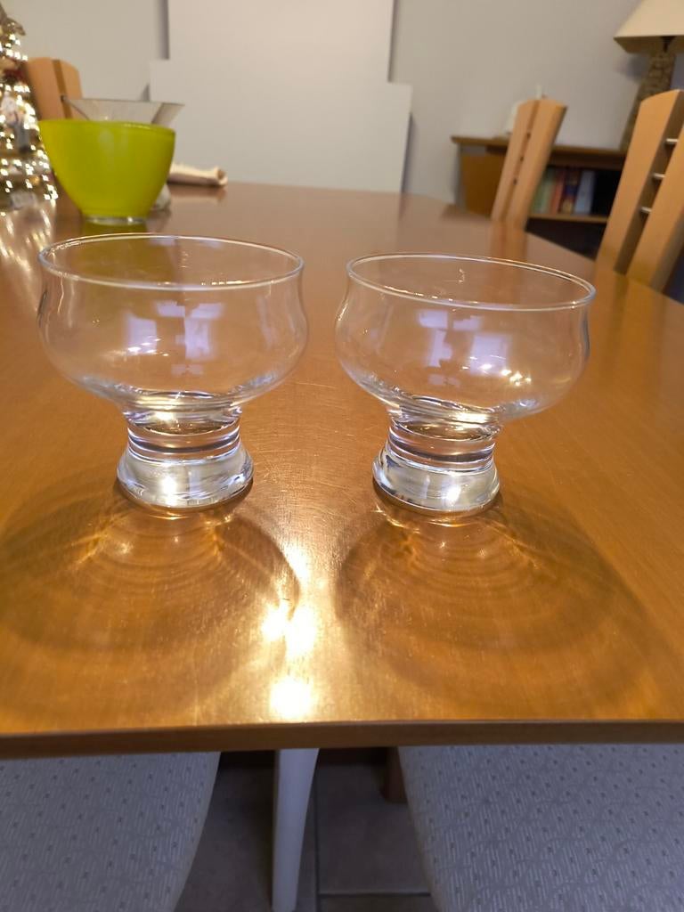 2 verres à glace/verre de décoration, Enlèvement ou Envoi