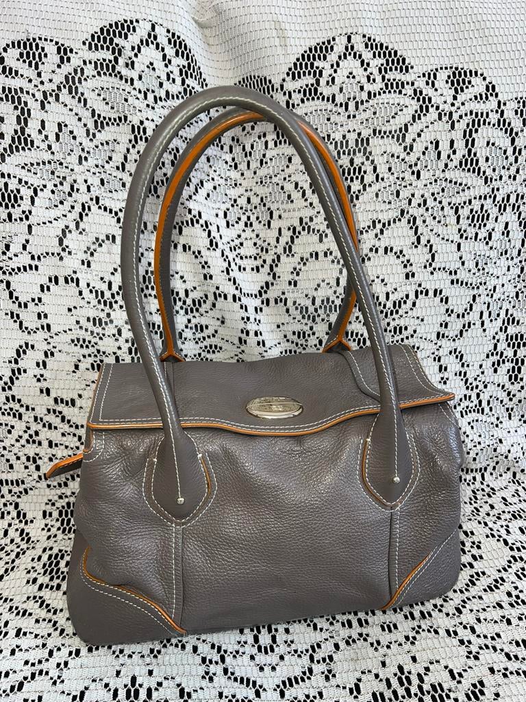 Sac LANCEL cuir gris impeccable, Enlèvement ou Envoi, Gris