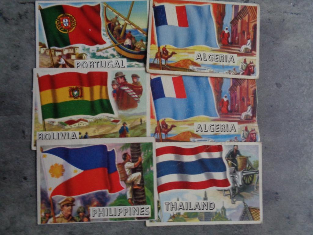 TOPPS  CARTES  PHOTOS  DRAPEAUX DU MONDE 6X, Enlèvement ou Envoi