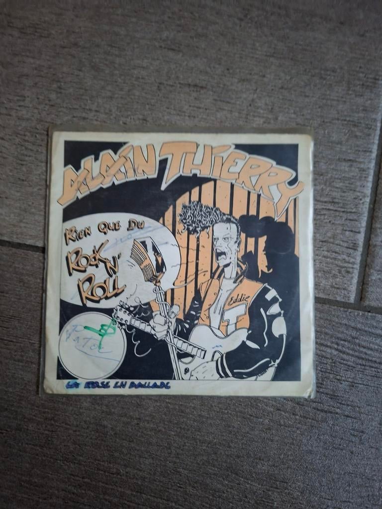 Vinyle 45T Alain Thierry avec dédicace, CD & DVD, Enlèvement ou Envoi