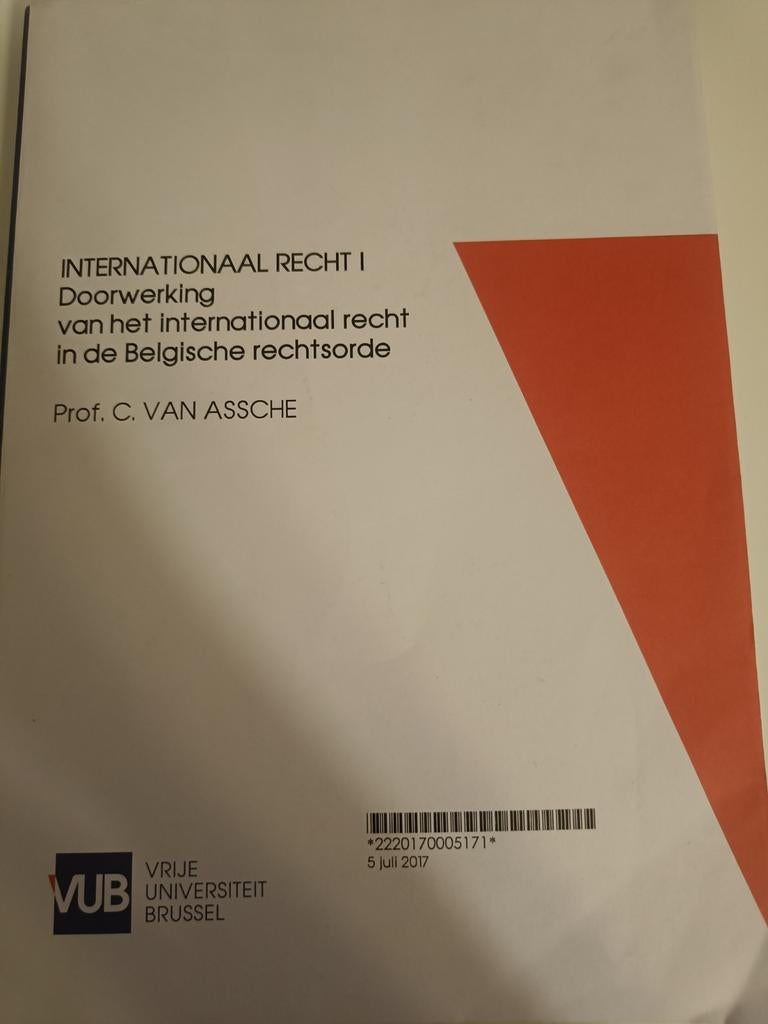 Doorwerking van het internationaal recht in de Belgische ro, Ophalen of Verzenden, Zo goed als nieuw