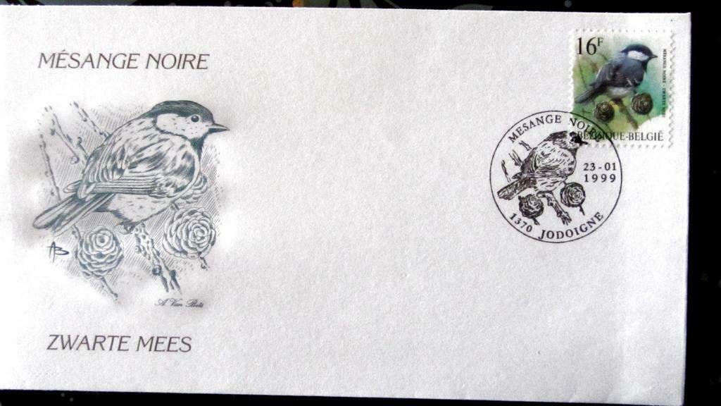 FIRST DAY COVER- VOGELS VAN BUZIN- DE ZWARTE MEES, Ophalen of Verzenden, Gestempeld, Dier of Natuur