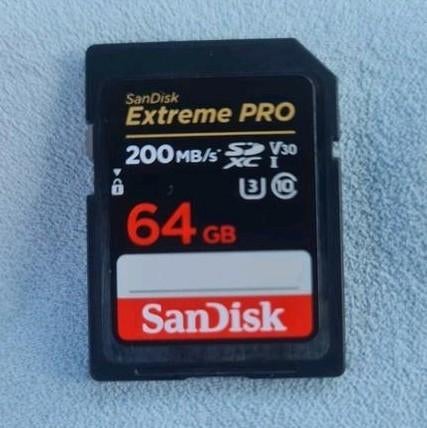 Sandisk 64 GB Extreme Pro SD-geheugenkaart, Audio, Tv en Foto, Foto | Geheugenkaarten, Ophalen of Verzenden, Nieuw, SD, 64 GB