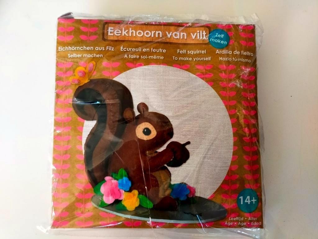 *nieuw* Hobby set DIY eekhoorn vilt creatief naaien naaiwerk, Ophalen of Verzenden, Nieuw