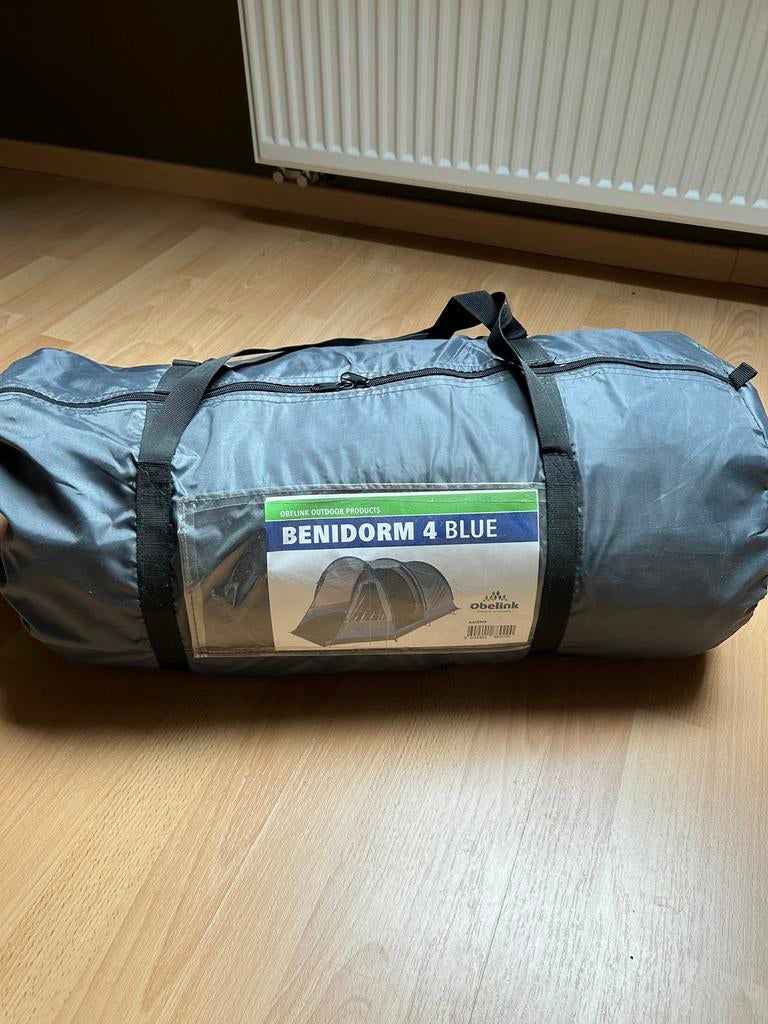 Tent Benidorm 4 blauw, Caravans en Kamperen, Tenten, Ophalen, Zo goed als nieuw
