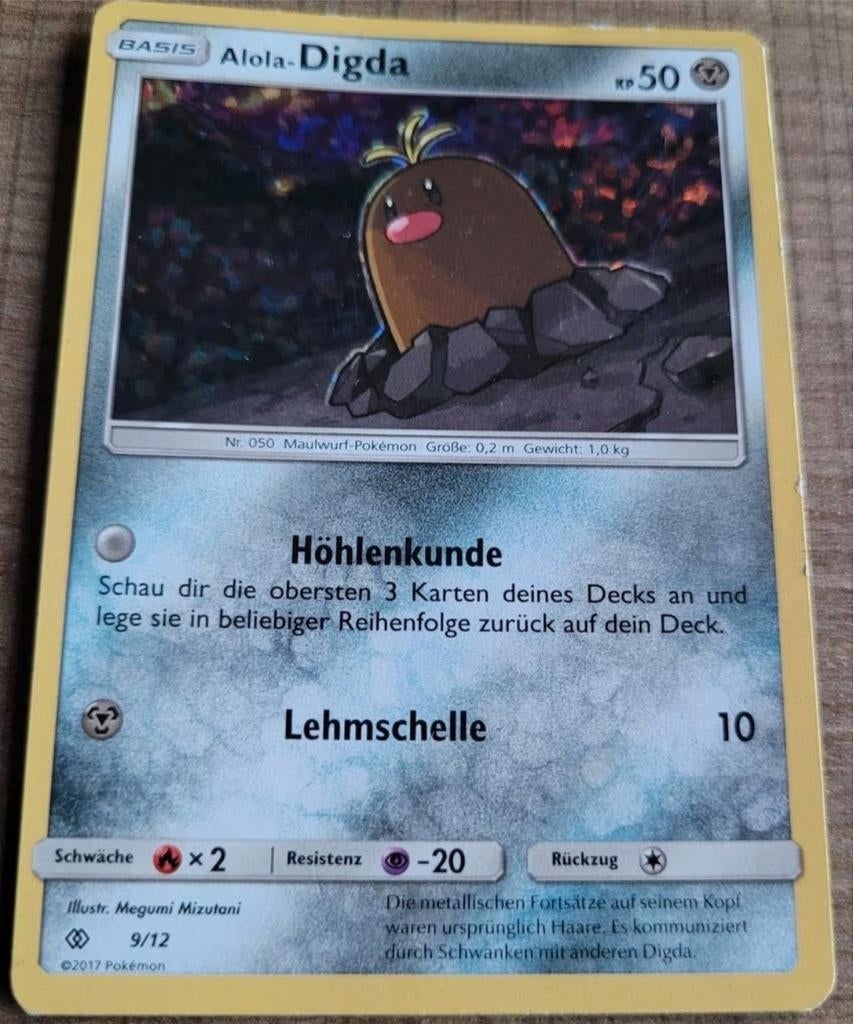 Alolan Diglett - Mc Donald's collection 2017 (9/12), Enlèvement ou Envoi, Utilisé, Cartes en vrac, Foil