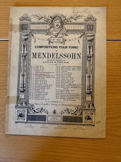 Mendelssohn, Rondo Capriccioso Op.14, Gebruikt, Klassiek, Ophalen of Verzenden, Artiest of Componist