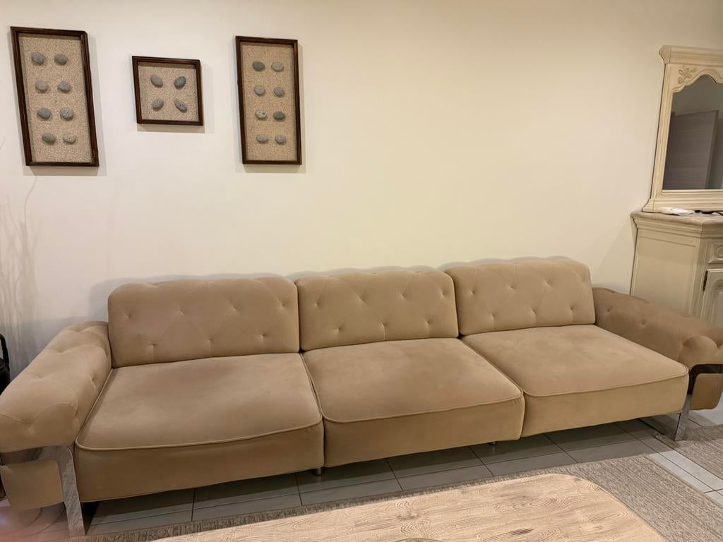 Sofa beige taupe, Enlèvement, Comme neuf, Métal