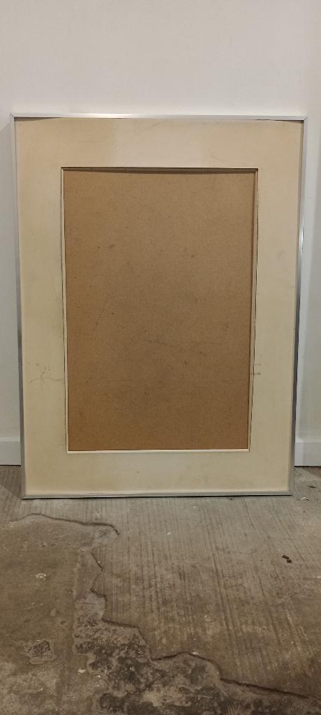 Cadre vide aluminium avec passe-partout, 60x80/57x77, c21, Maison & Meubles, Accessoires pour la Maison | Cadres, Enlèvement, Utilisé