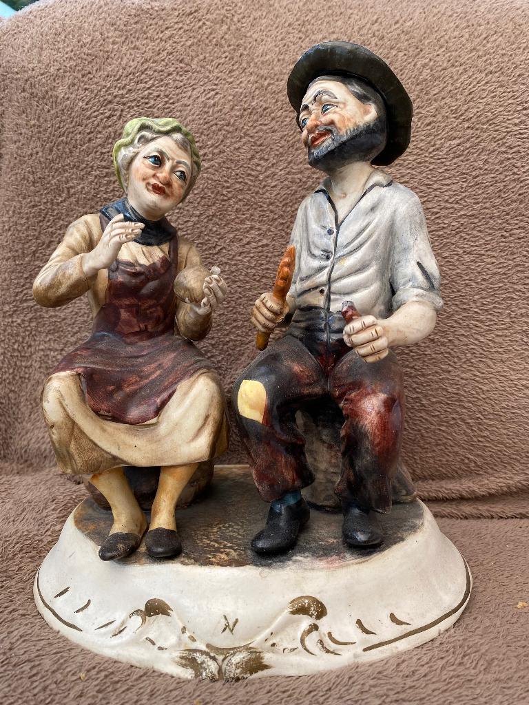 Figurine italienne en porcelaine biscuitée Capodimonte, Enlèvement ou Envoi