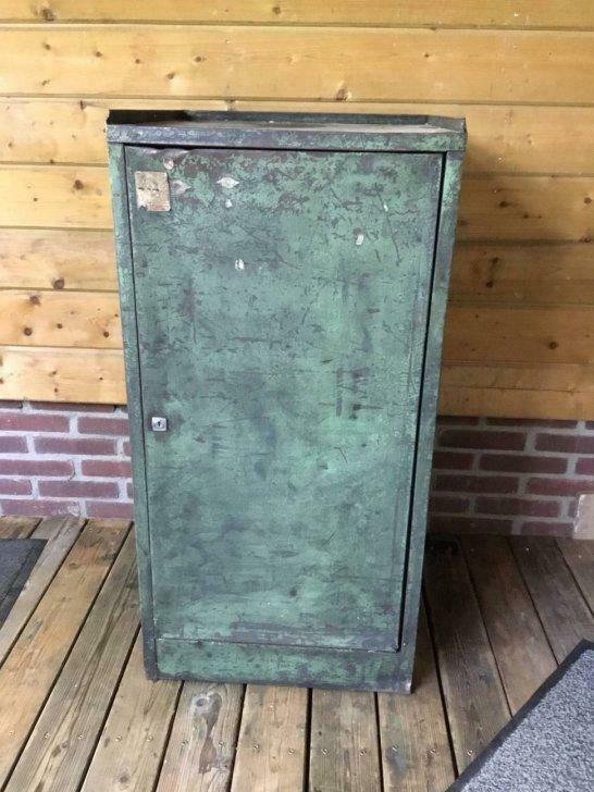 Oude werkbank  ijzer werkkast gereedschapskist, Doe-het-zelf en Bouw, Ophalen, Gebruikt